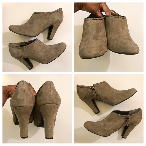 Tahari | Taupe Rosalee Ankle Boots - Picture 2 of 4